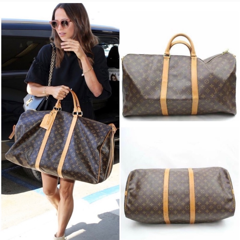 Louis Vuitton Monogram Keepall 55 Travel Bag